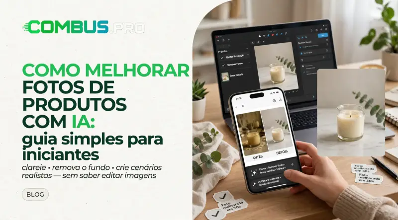 Como melhorar fotos de produtos com IA: guia para iniciantes